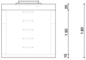 Dimensions ouvrage préfabriqué avec cunette préformée