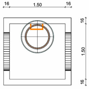 Dimensions ouvrage préfabriqué avec cunette préformée