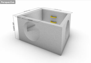 Ouvrage préfabriqué avec cunette préformée