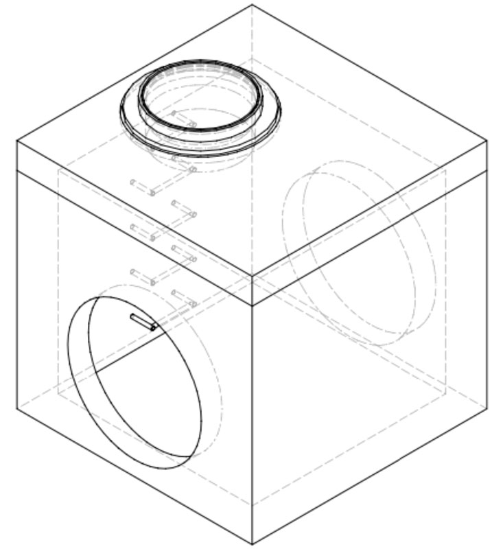 Schéma ouvrage préfabriqué avec cunette préformée